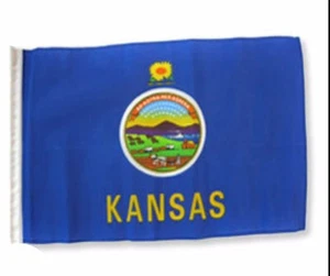 12x18 12"x18" State of Kansas Ärmel Flagge Boot Auto Garten - Bild 1 von 1