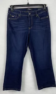 Pantalones de mezclilla Nine West para mujer 6 azul Chrystie Capri lavado oscuro - Imagen 1 de 12