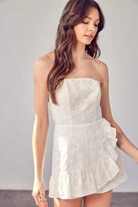 Do + Be Collection Eyelet Ruffle Romper - Picture 1 of 6
