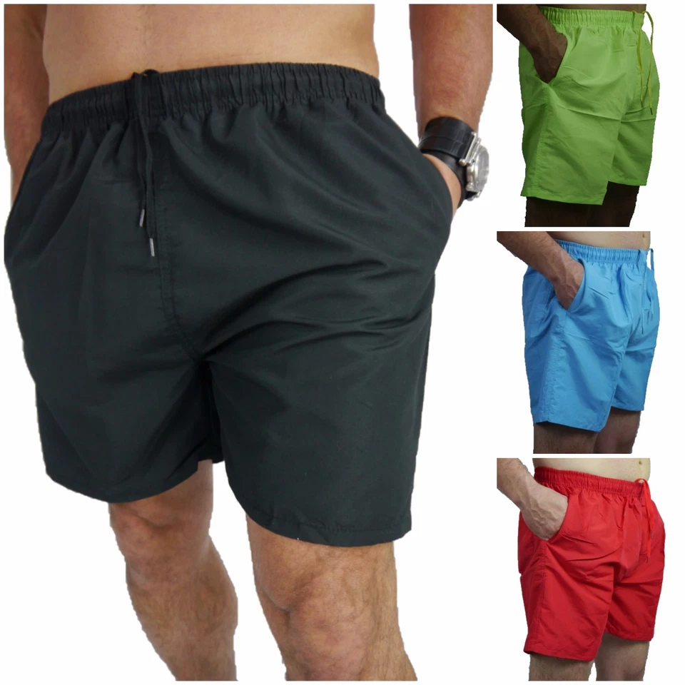 Badeshorts Badehose Shorts Bermuda S Short Schwimmhose Unifarben   JUSTBO - Bild 1 von 1