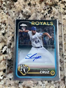 2024 Topps Chrome Auto RC Steven Cruz Kansas City Royals SSP - Picture 1 of 2