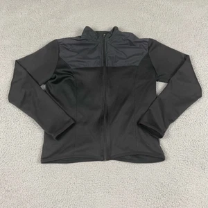Nike Womens Zip Up Sweatshirt Black Long Sleeve Therma Fit Mock Neck Zipper L - Picture 1 of 12