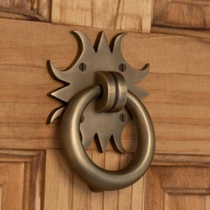 Signature Hardware-Sun Door Knocker- Antique Brass - Picture 1 of 5