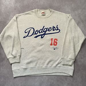 Vintage 90s Nutmeg Los Angeles Dodgers HIDEO NOMO Sweatshirt Size L MLB Graphic