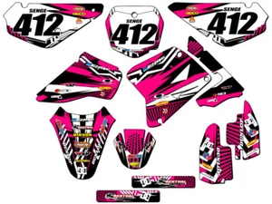 2001-2004 RM 85 MAYHEM Pink Senge Graphics Kit Compatible con Suzuki - Imagen 1 de 10