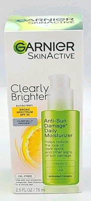 Garnier Skin Active Clearly Brighter Anti-Sun Damage Daily Moisturizer ~ 2.5 OZ - Image 1 of 3