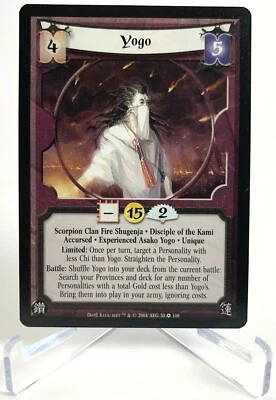 Yogo Legend of the Five Rings L5R CCG Personality Dawn of the Empire NM - Image 1 of 2