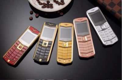 New Luxury Mobile Cell Phone Dual SIM  Mini Small Metal Body Phones Bluetooth - Image 1 of 4