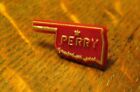Perry Oklahoma Vintage Lapel Pin - Noble County OK Sooner State City Souvenir 