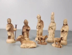 Belén Navidad Figuras Madera Talladas a Mano Juego 8 Piezas Lote Reemplazos Animales - Imagen 1 de 14
