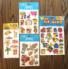 Vintage 80s Puffy Stickers Ms. Pac Man Strawberry Shortcake Sniffee Elves LOT