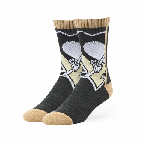 Pittsburgh Penguins Adult Sport Socks by '47, 1-Pack SIZE L NHL Cover