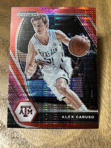 2021-22 Panini Prizm Draft Picks Red Pulsar Alex Caruso Texas A&M Aggies #76