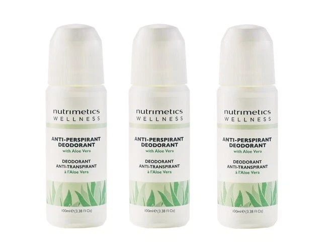 Nutrimetics  Wellness Anti-Perspirant Deodorant 100ml x 3 rrp $60 - image 1 of 1