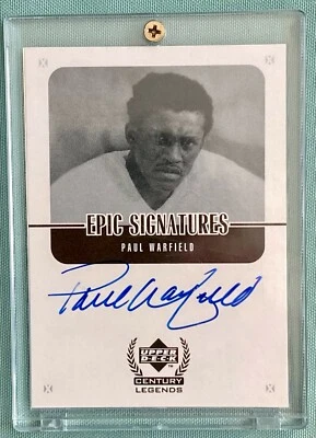 PAUL WARFIELD AUTO CARD - 1999 Upper Deck Century Legends Cleveland Browns NMT! - Image 1 of 4