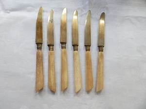 6 OBSTMESSER * STAHL BRONZE * HORNGRIFF * - Picture 1 of 1