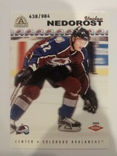 2001-02 Pacific Adrenaline /984 Vaclav Nedorost #206 Rookie