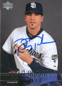 2004 Upper Deck RUSTY TUCKER Signed Card autograph PADRES RC GLOUSTER, MA