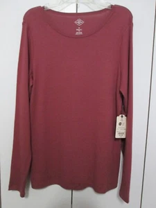 St. John's Bay Misses Size M (8-10) Crew Neck Cotton T-Shirt- Apple Butter - Picture 1 of 4