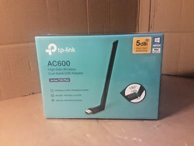 Tp-Link Archer T2U plus Wifi Dongle, AC600 High Gain Wireless Wifi Adapter, Dual - Image 1 of 4