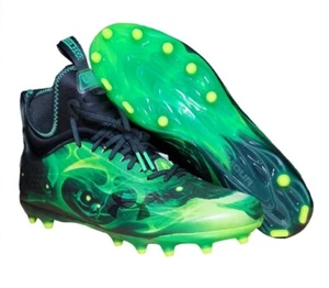 Under Armour Spotlight Lux Green Black Men's Sz 12.5 Football Cleats 3025376-001 - Picture 1 of 6