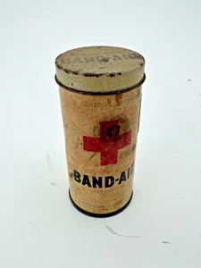Vintage Antik Johnson & Johnson Pflaster Zylinder Pappröhre Metalldeckel - Bild 1 von 7