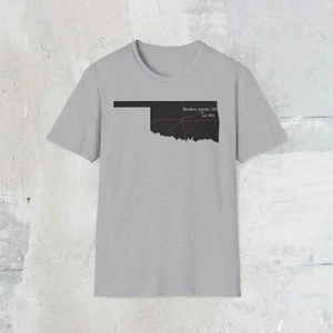 Broken Arrow OK Map T-Shirt, Unisex Casual Tee, Oklahoma Gift, Travel Souvenir - Picture 1 of 15