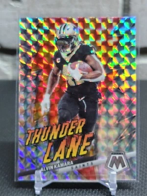 2023 Mosaic Alvin Kamara #TL-AL Thunder Lane New Orleans Saints Silver Prizm  - Image 1 of 4