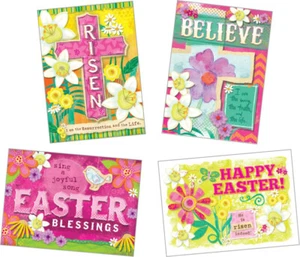 Caja de 12 tarjetas de Pascua con texto bíblico - 4 diseños / 3 de cada diseño - D22378N - Imagen 1 de 10