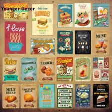 Breakfast Lunch Metal Tin Signs Wall Painting Vintage Poster Home Kitchen Decor