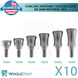10x Concave Anatomic Healing Caps Emergence Profile Abutment Dental - Picture 1 of 6