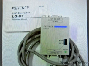 Used Keyence LG-C1 Laser Gauge PNP Converter with Cable - Picture 1 of 5