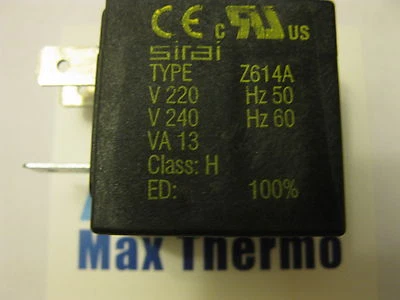 SIRAI ASCO COIL type Z614A 230V 50HZ CLASS H MADE IN ITALY