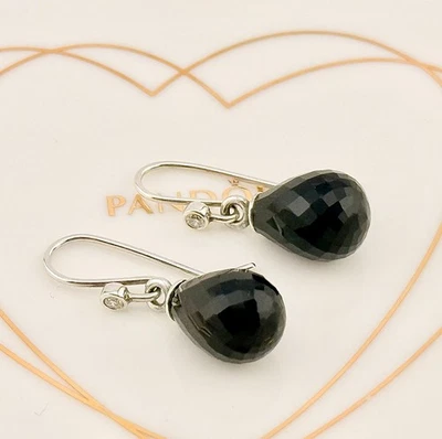 LIMITED EDITION New Pandora Black Murano Fascinating Beauty Earrings 290676CBK - Image 1 of 4