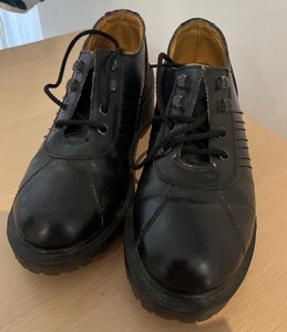 Vintage DR. MARTENS Shoes8145 Leather Chunky Heeled Oxfords SizeAU7 Heel Redone - Picture 1 of 8