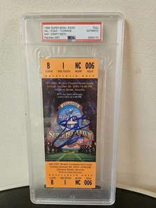 Emmitt Smith signiert Dallas Cowboys Super Bowl XXVIII gekapselt Ticket PSA/DNA - Bild 1 von 3