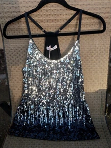 MANER Racerback Pailletten Top Größe S - Bild 1 von 6