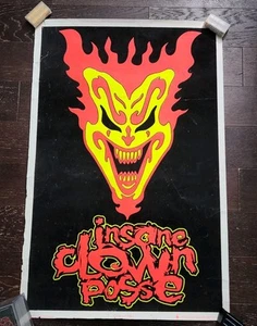 Póster Insane Clown Posse 1999 ICP Smile Blacklight #1786 Scorpio de colección - Imagen 1 de 12