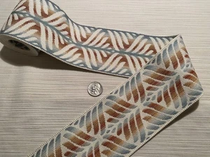 1,75 Yard Samuel & Sons Illuminée Bordüre Sonnenuntergang 100% Viskose WENDEBORTE! - Bild 1 von 21