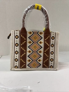 Wrangler Ladies Southwestern  Coffee Brown Crossbody ToteBag WG2202-8120SCF - Picture 1 of 5