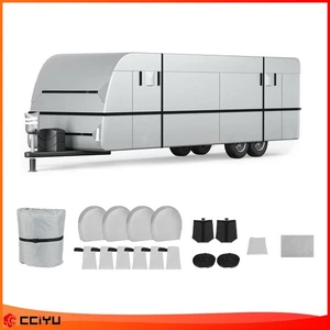 27'-30' RV Cover Windproof Extra Thick Camper Cover W/ Adhesive Repair Patches - Picture 1 of 16