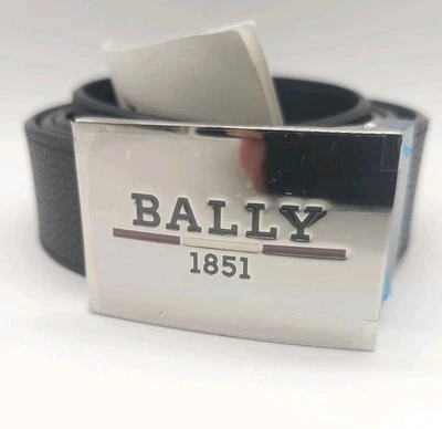 Bally Cinturón Reversible Ajustable Café Cuero Negro Talla 110 MK025070 Foto 1 de 4