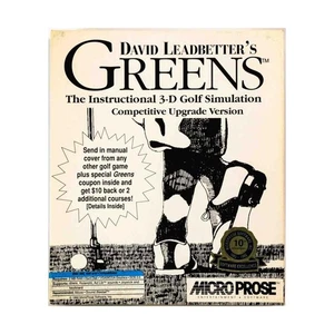 Microprose Computer Game David Leadbetter's Greens VG+/NM - Picture 1 of 2