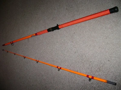 GLOW ROD MEAT HUNTER EXTREME 10' ORANGE GLOW Casting Rod - BIG FISH, STRIPER! - Image 1 of 4
