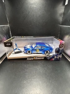 34389 JADA 1974 MAZDA RX-3 & BLUE RANGER FIGURE "POWER RANGERS" 1/24 DIECAST CAR - Picture 1 of 11