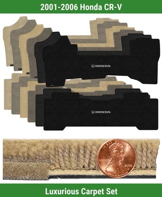 Juego de alfombrillas Lloyd Custom Luxe para Honda CR-V 2001-2006 con logotipo (2 piezas) #SIB Foto 1 de 4
