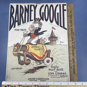 Partituras antiguas de 1923 de Barney Google Billy Rose Con Conrad DeBeck - Imagen 1 de 4