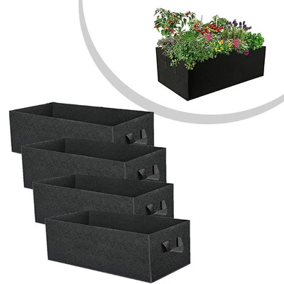 Rectangular Grow Bags Made from Long Lasting NonWoven Material Set of 4 Pieces - Image 1 of 4