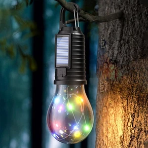 Solar Tent Lights Rechargeable Led CampingOutdoor Hanging UK Light Bulbs 丨UK - Picture 1 of 12