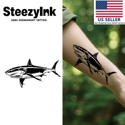 Tatuaje temporal SteezyInk Apex Predator dura hasta 2 semanas 4 x 4 pulgadas Foto 1 de 4